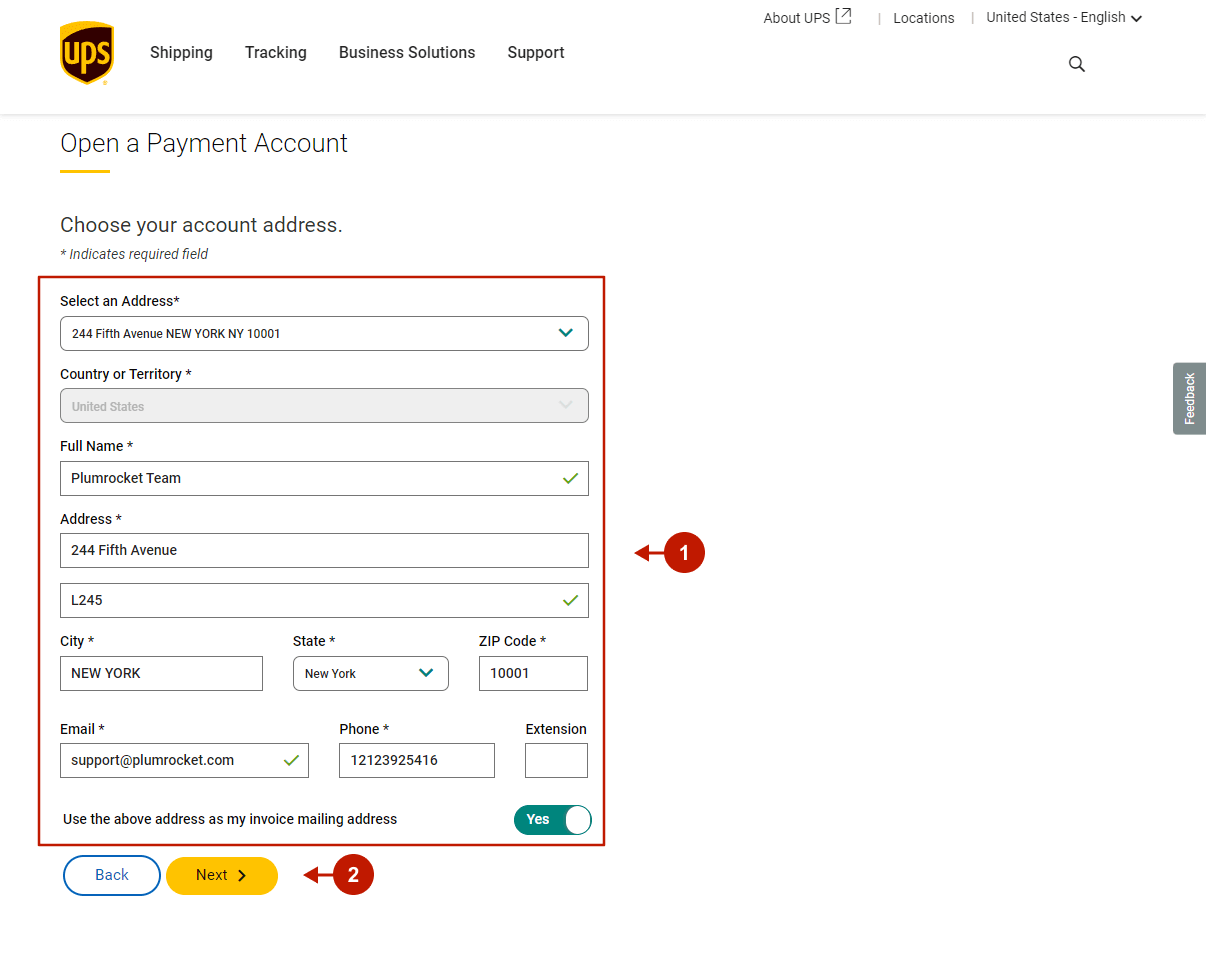 Requesting UPS API Access Key - 7