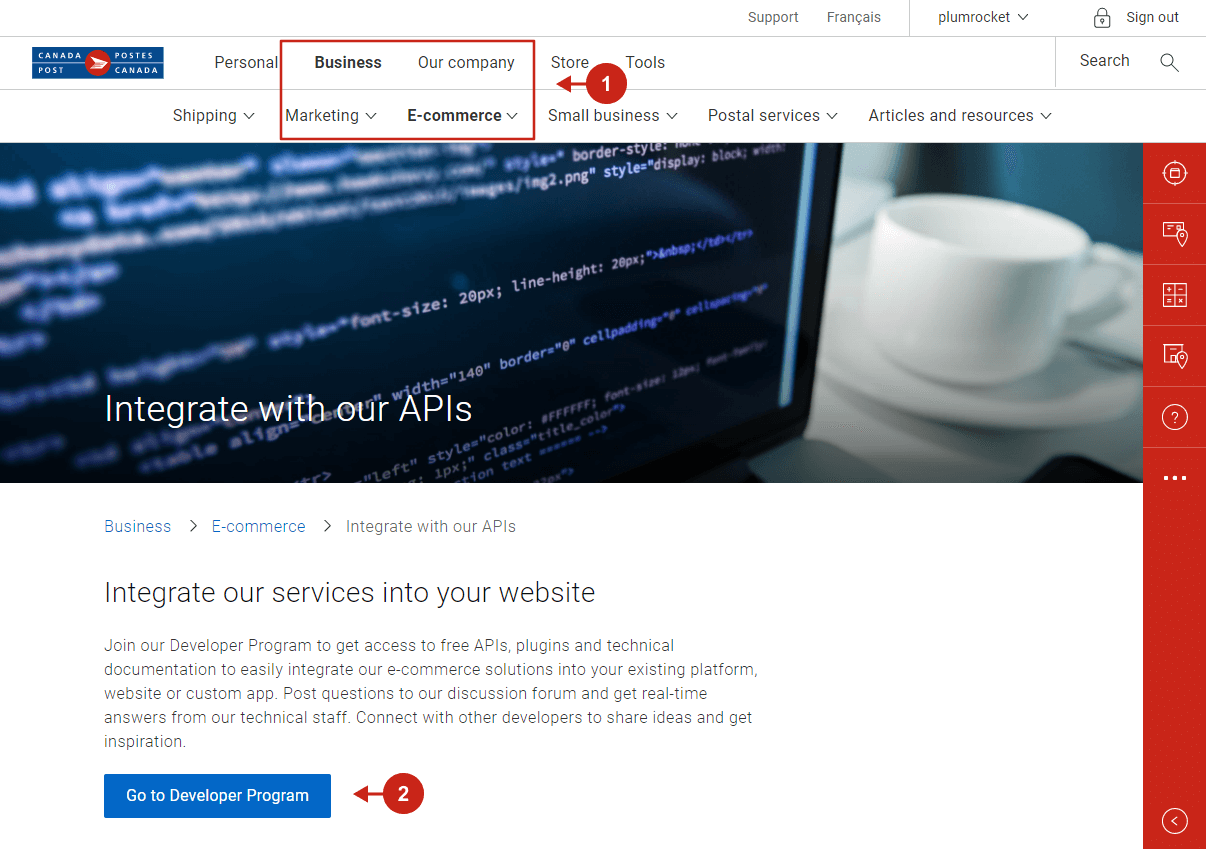 Magento 2 Canada Post Shipping Tracking Integration - Registering for Developer Program
