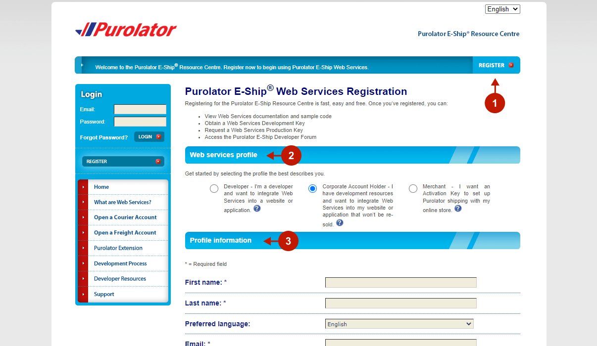 Magento 2 Purolator Shipping Tracking Integration - Registering for Purolator E-Ship Services