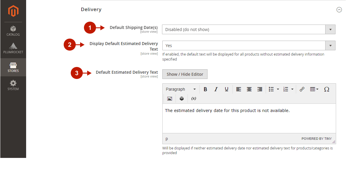 Magento 2 Estimated Delivery Dates extension - Configurations 1