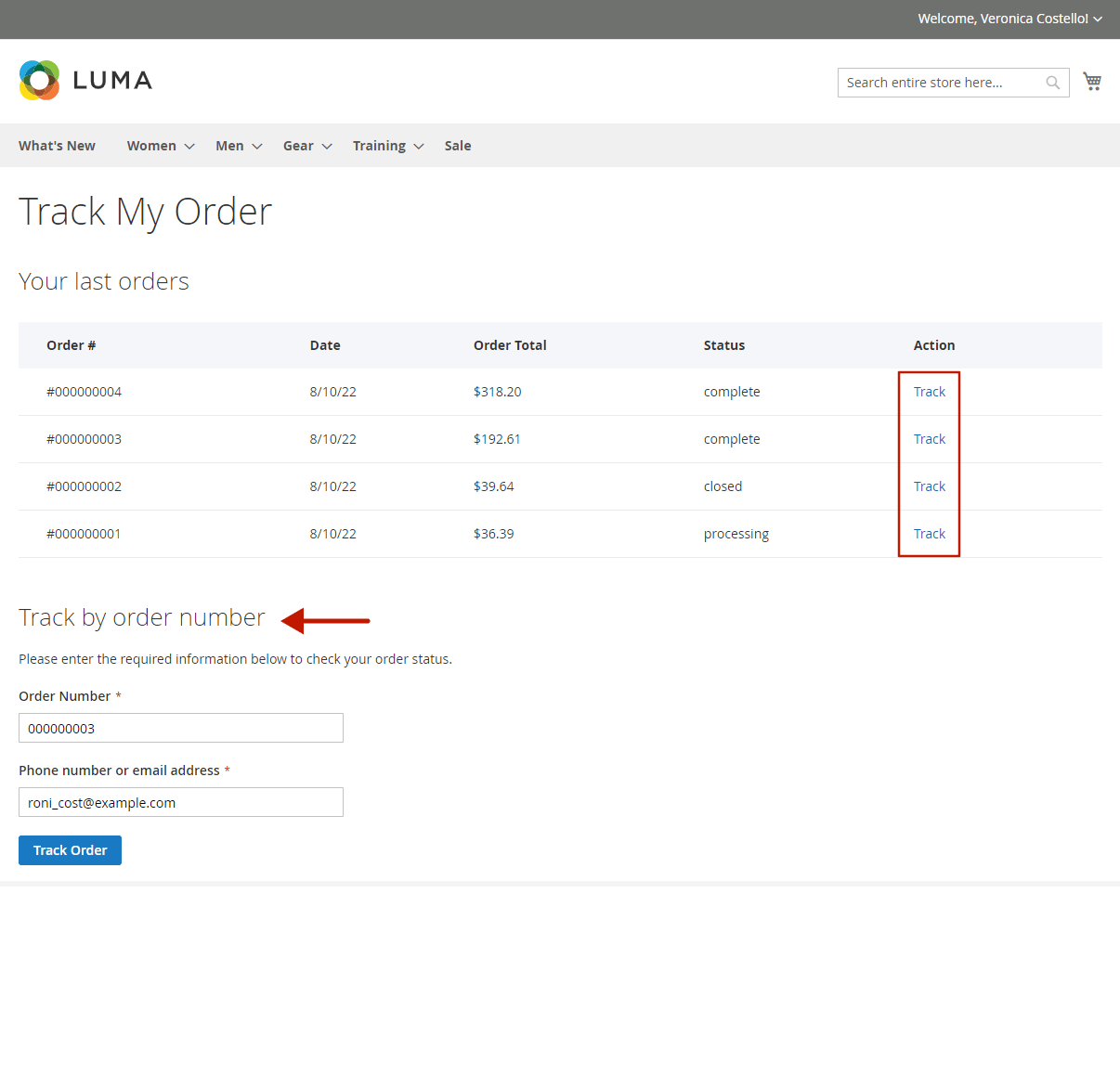 Magento 2 Order Status & Shipping Tracking free extension - Track My Order page