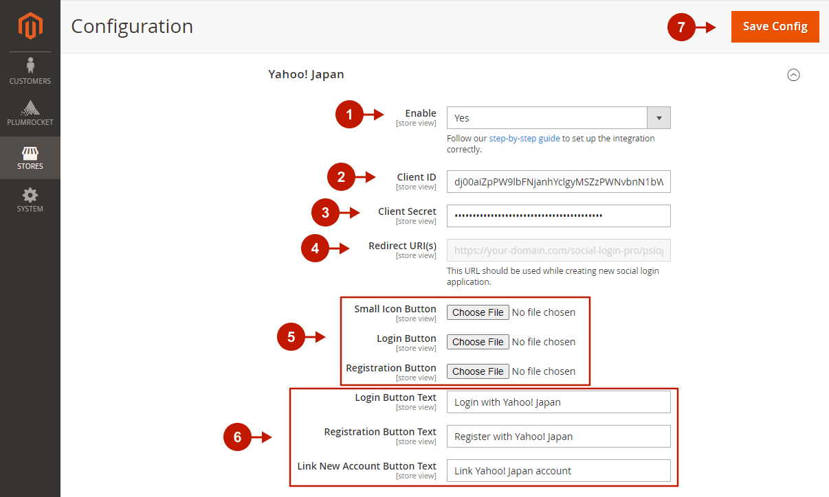 Configuring Magento 2 Yahoo! Japan Login Integration