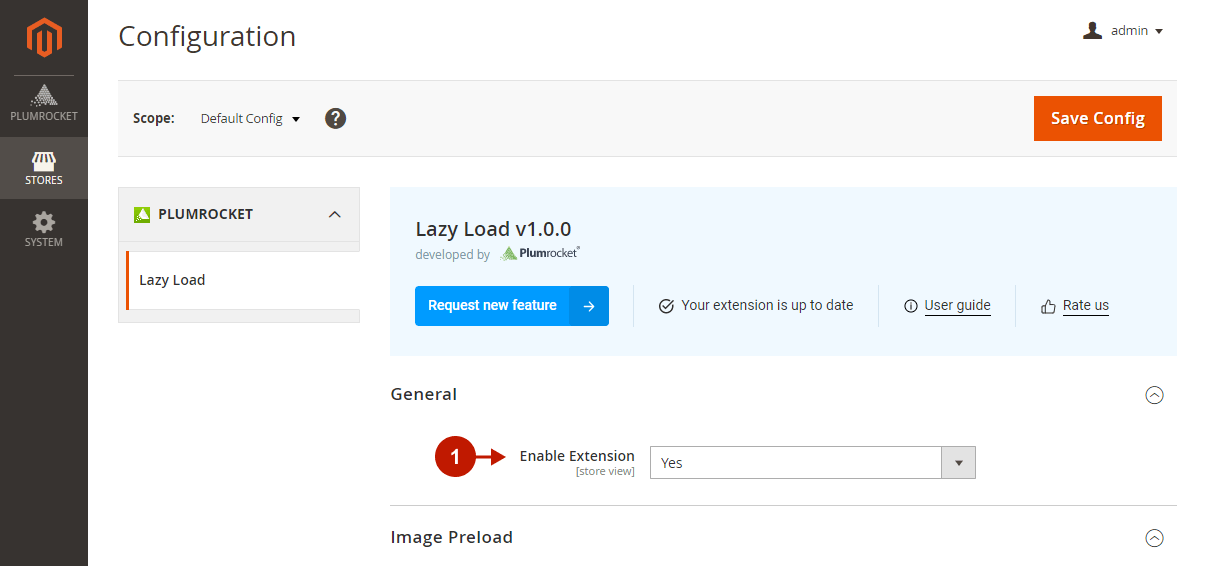 Magento 2 Lazy Loading Extension Configuration - 1