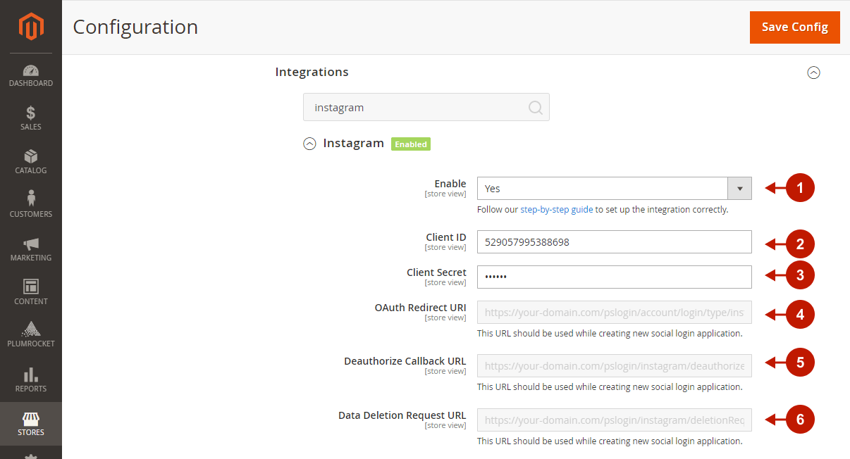 Magento 2 Instagram Login - Instagram App Configuration - step 8