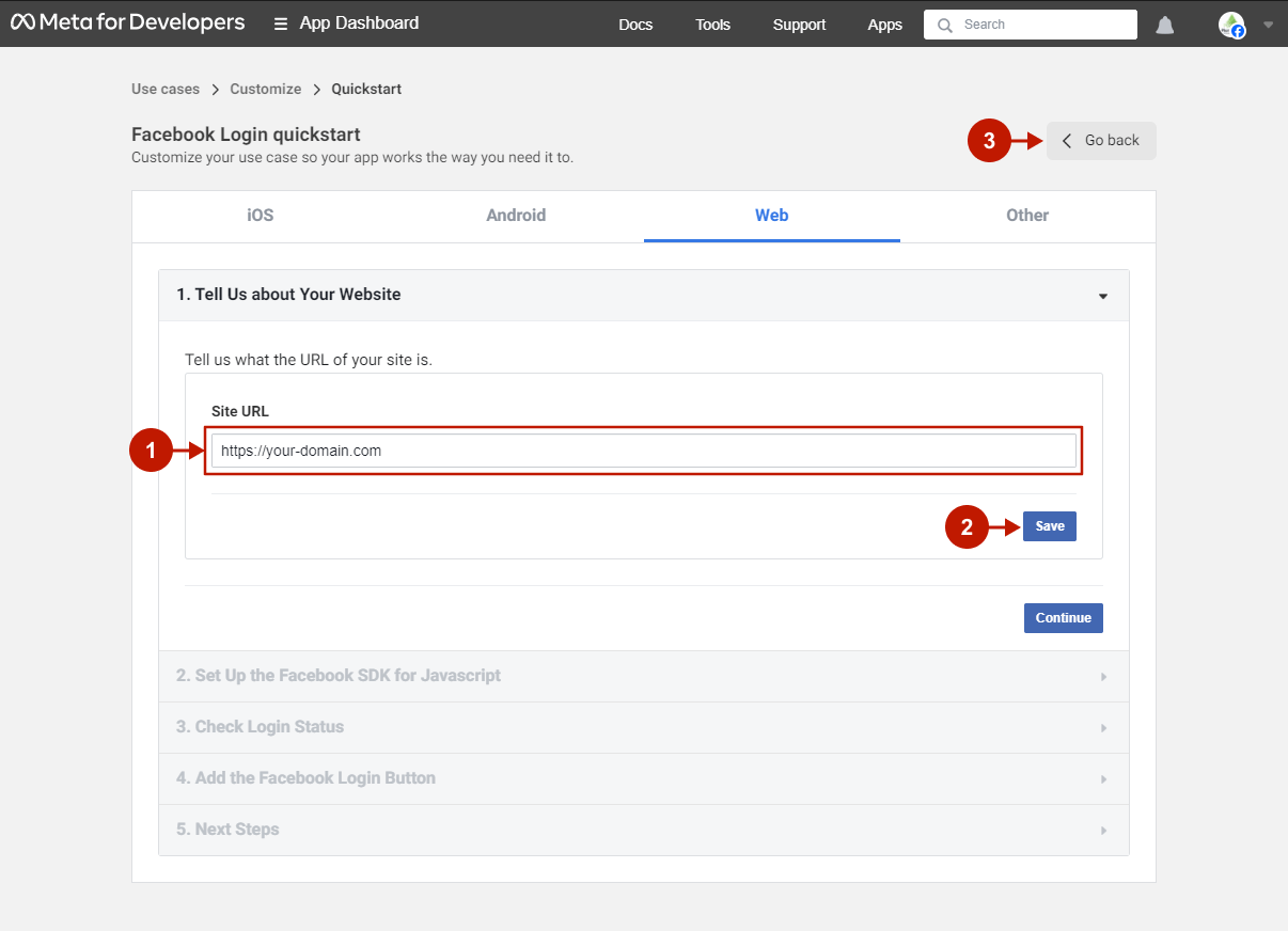 Facebook Login App Creation 9