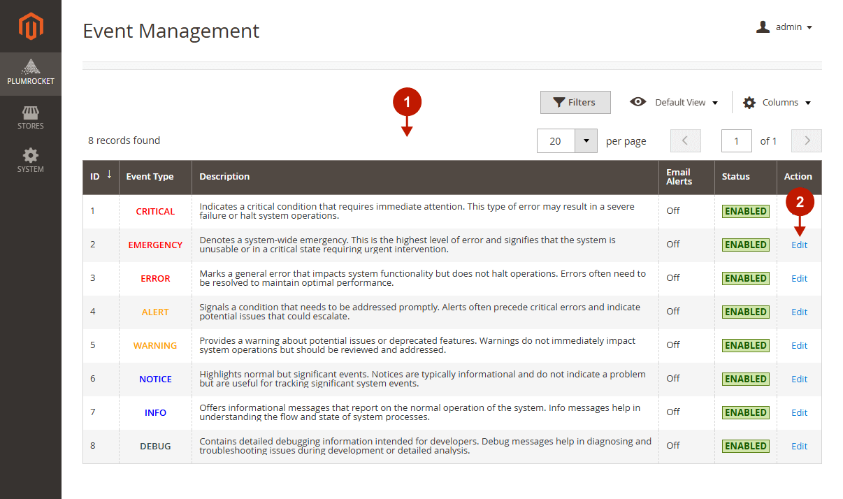 Magento 2 Admin Email Notififcations Extension - Event Management (Error Logs)