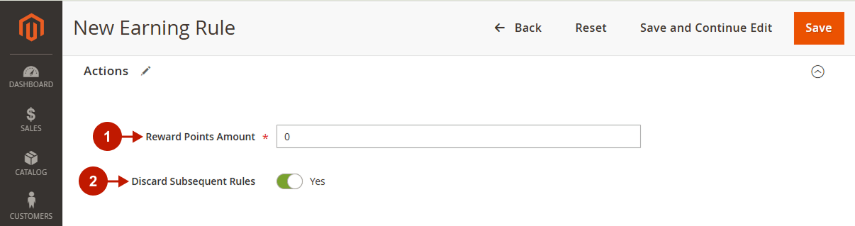 magento 2 reward points - customer birthday - actions1