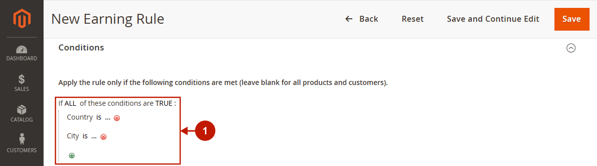 magento 2 reward points - customer birthday - conditions1