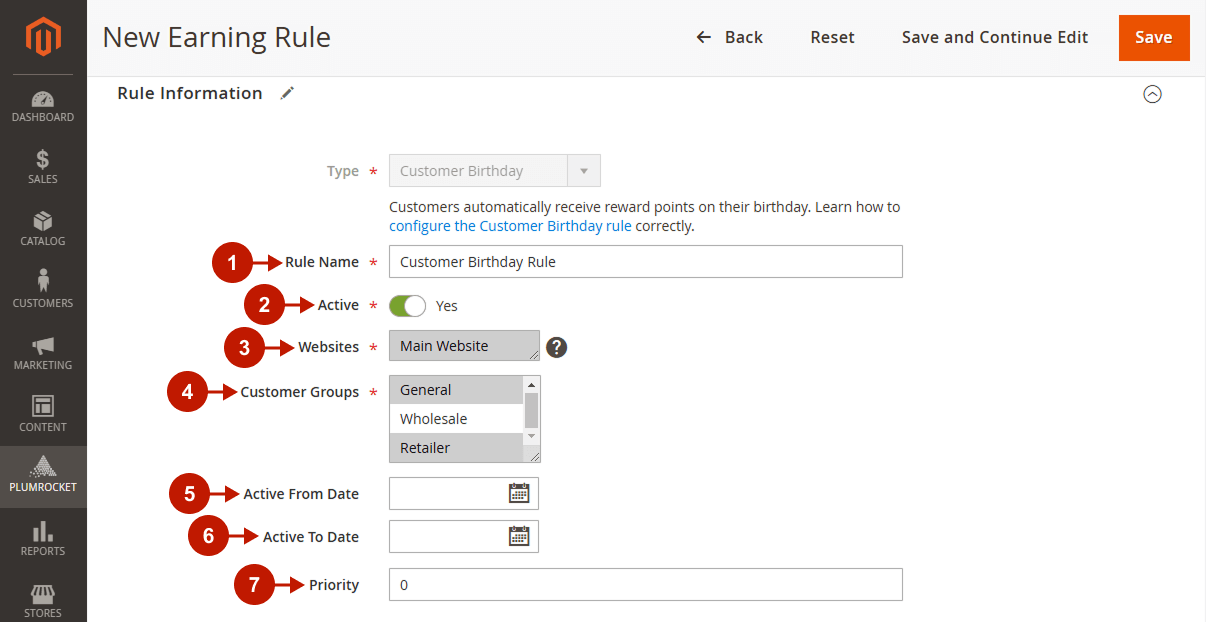 magento 2 reward points - customer birthday - general2