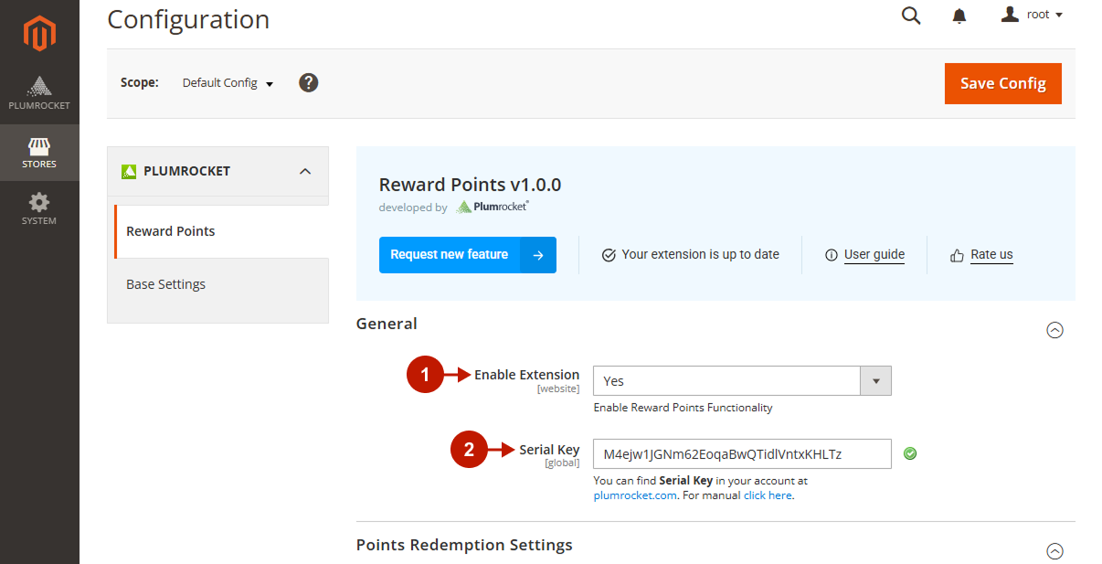 magento 2 reward points extension configuration 1