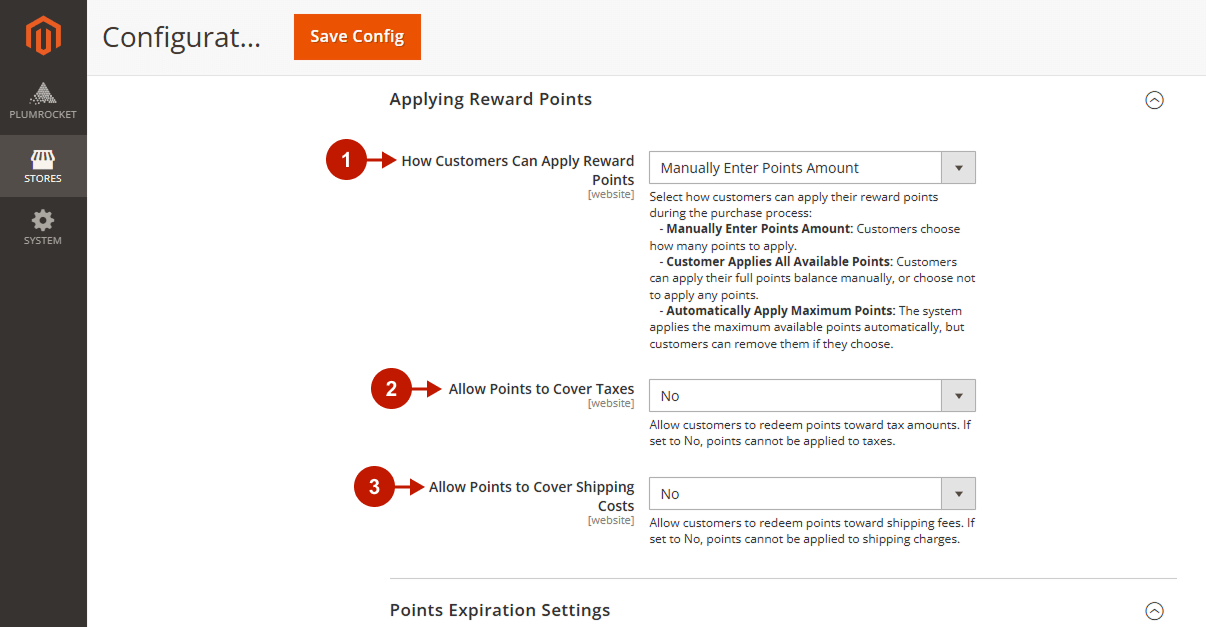 magento 2 reward points extension configuration 5