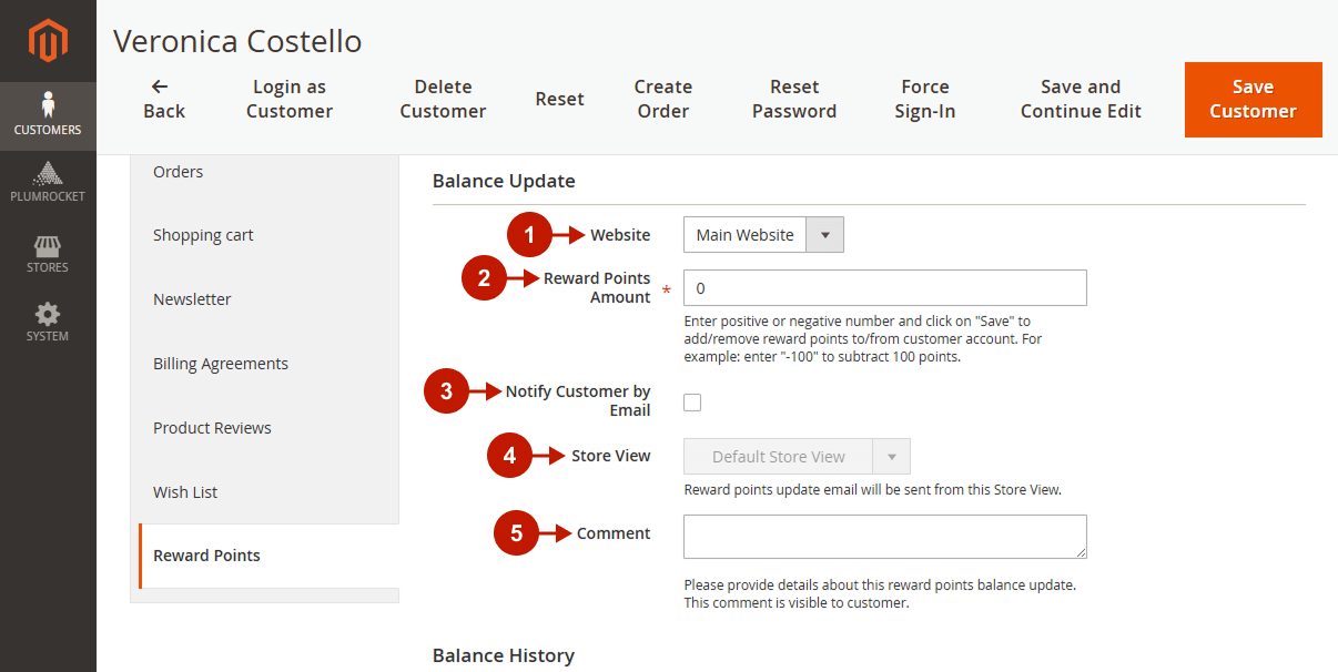 magento 2 reward points extension manage customer points 3