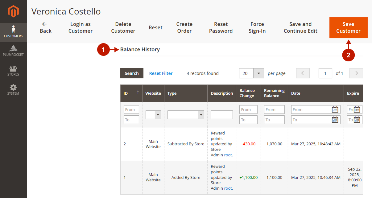 magento 2 reward points extension manage customer points 4