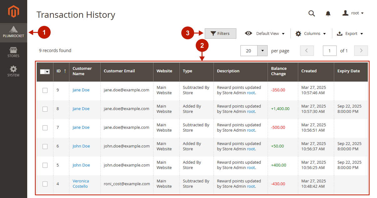 magento 2 reward points extension transaction history 1