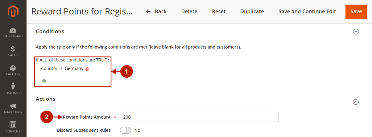 magento 2 reward points - account registration - example1