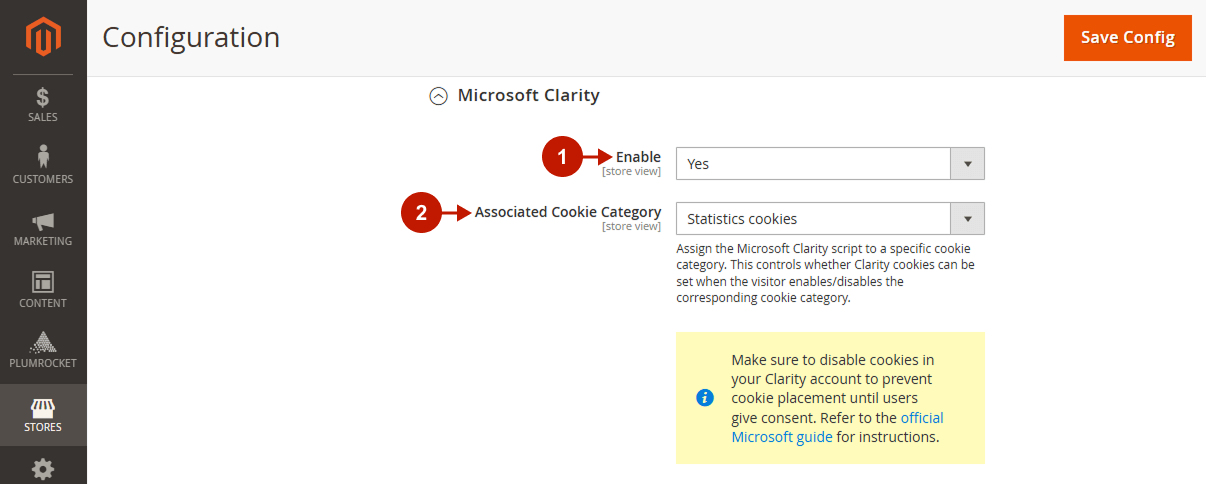 magento 2 cookie consent extension configuration cookie settings microsoft clarity