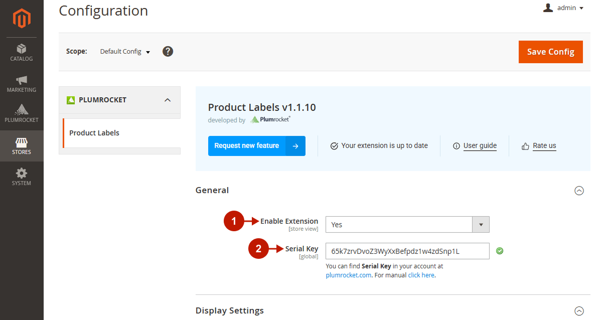 Magento 2 product labels extension configuration 1
