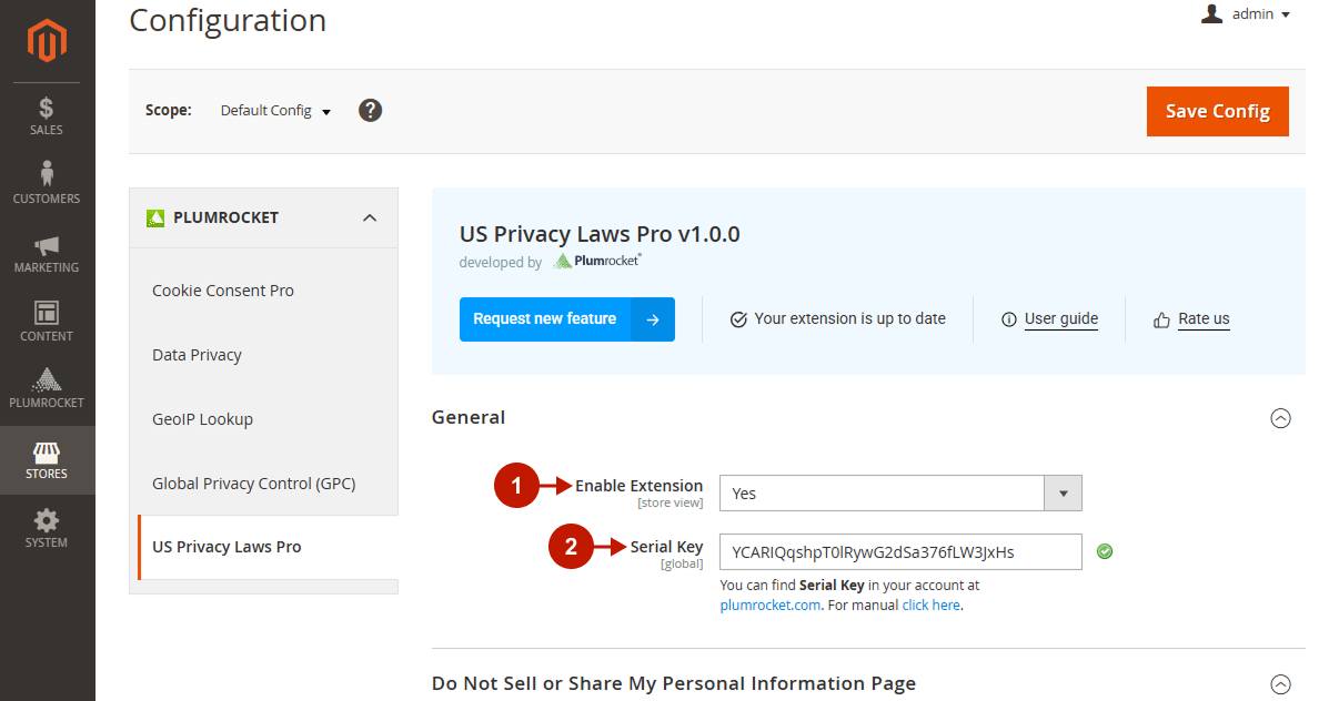 Magento 2 US Privacy Laws Pro Extension Configuration