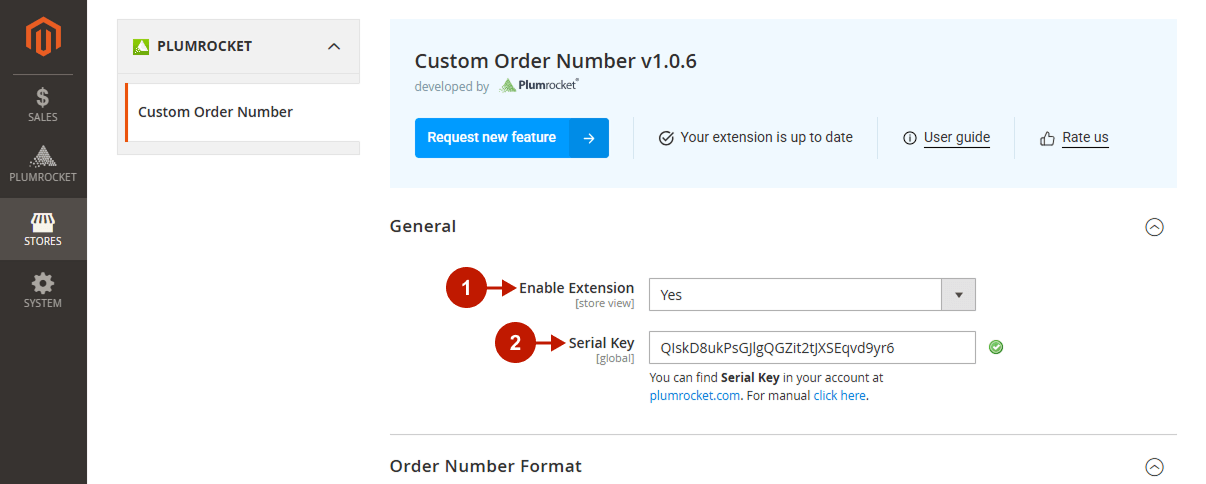 Magento 2 Custom Order Number extension - General Configurations