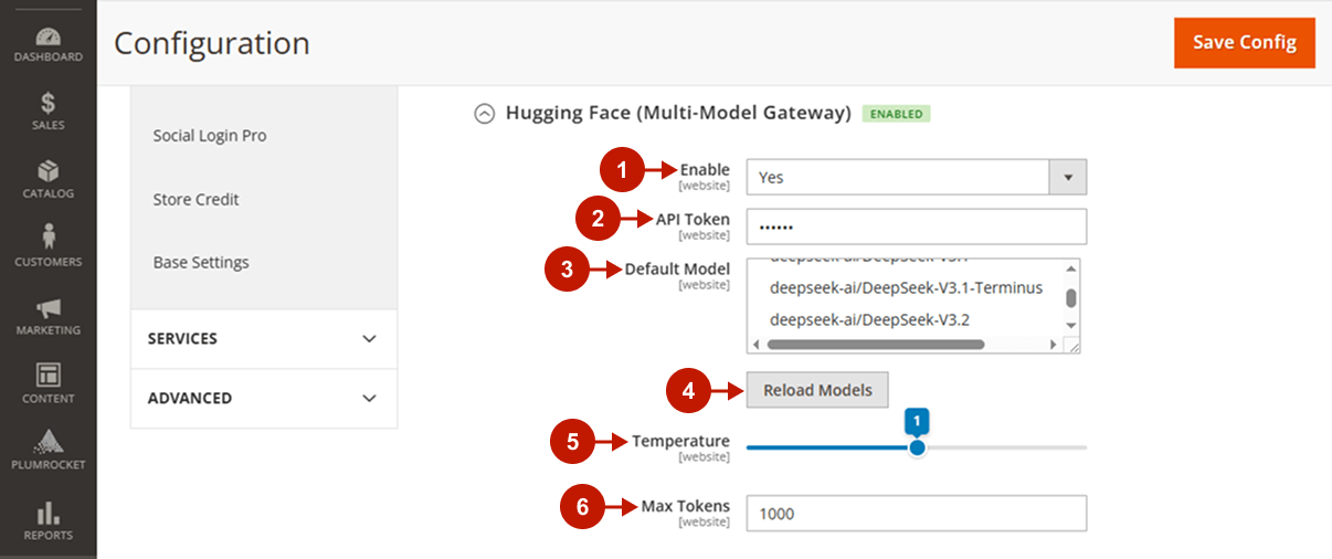Magento 2 AI Connector Hugging Face (Multi-Model Gateway)