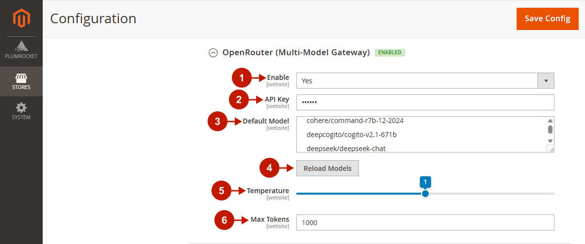 Magento 2 AI Connector OpenRouter Configuration