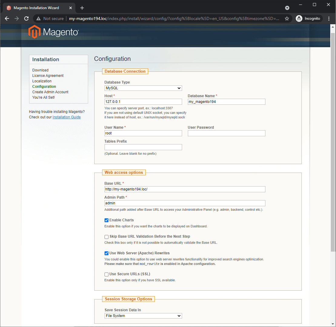 Magento 1 Web Installer - 3