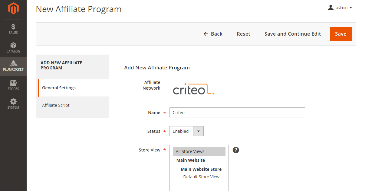 Add Affiliate Tracking Code in Magento 2 Using Magento 2 Affiliate Programs Extension: step 3