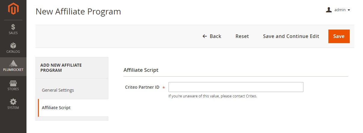 Add Affiliate Tracking Code in Magento 2 Using Magento 2 Affiliate Programs Extension: step 4