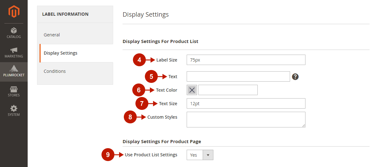 Create a Magento 2 Sale Label: General Configuration: Configure the Visual of the Sale Label —  Step 4-9