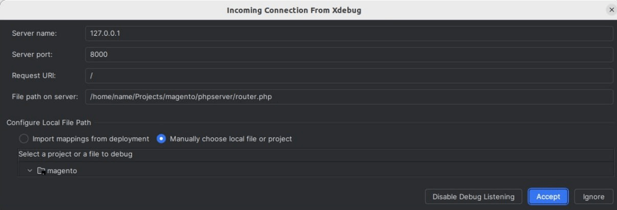 Testing Magento 2 with Xdebug in PhpStorm: Step 1-3