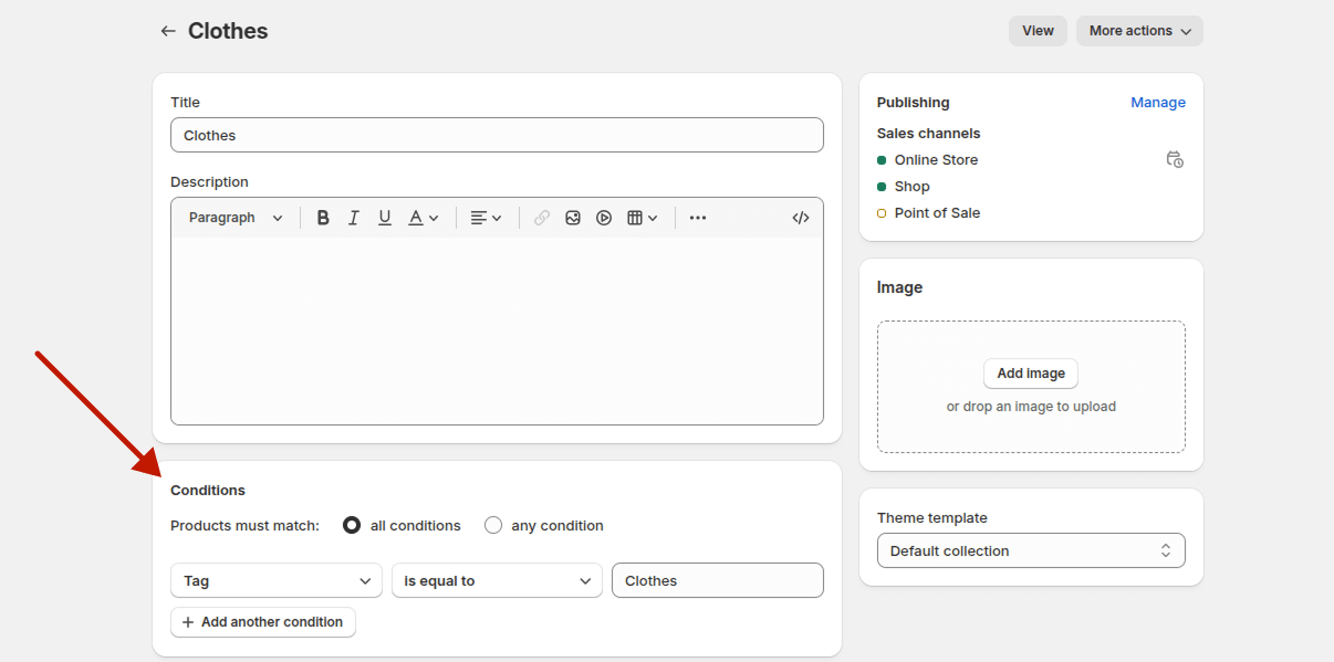 Add Products to a Smart Collection in Shopify
