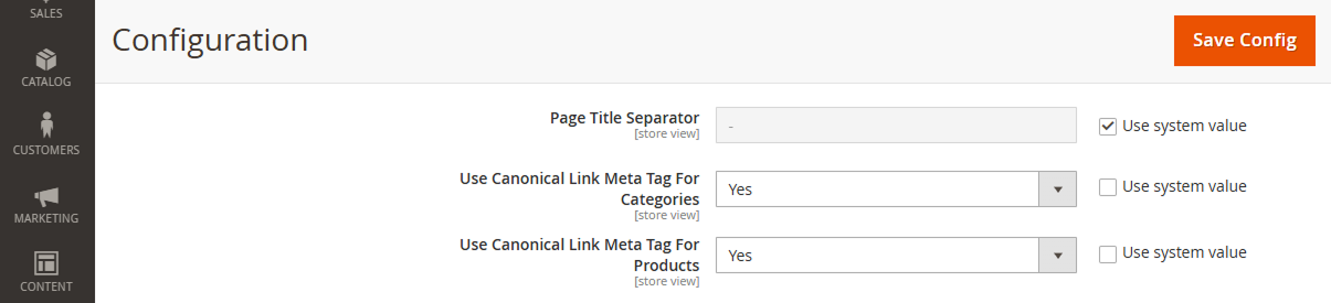 Magento 2 SEO: Enable Canonical Tags