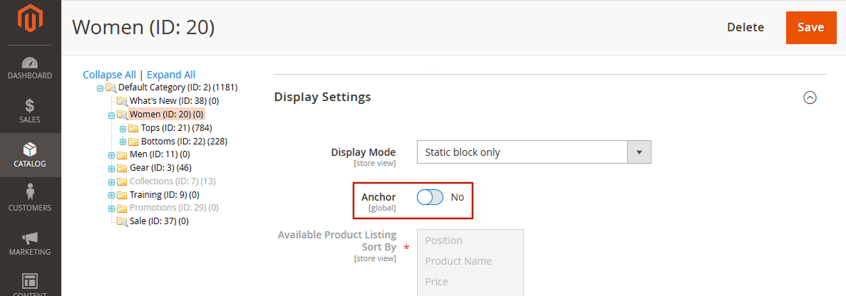 Method 2: Disable Layered Navigation for Specific Categories