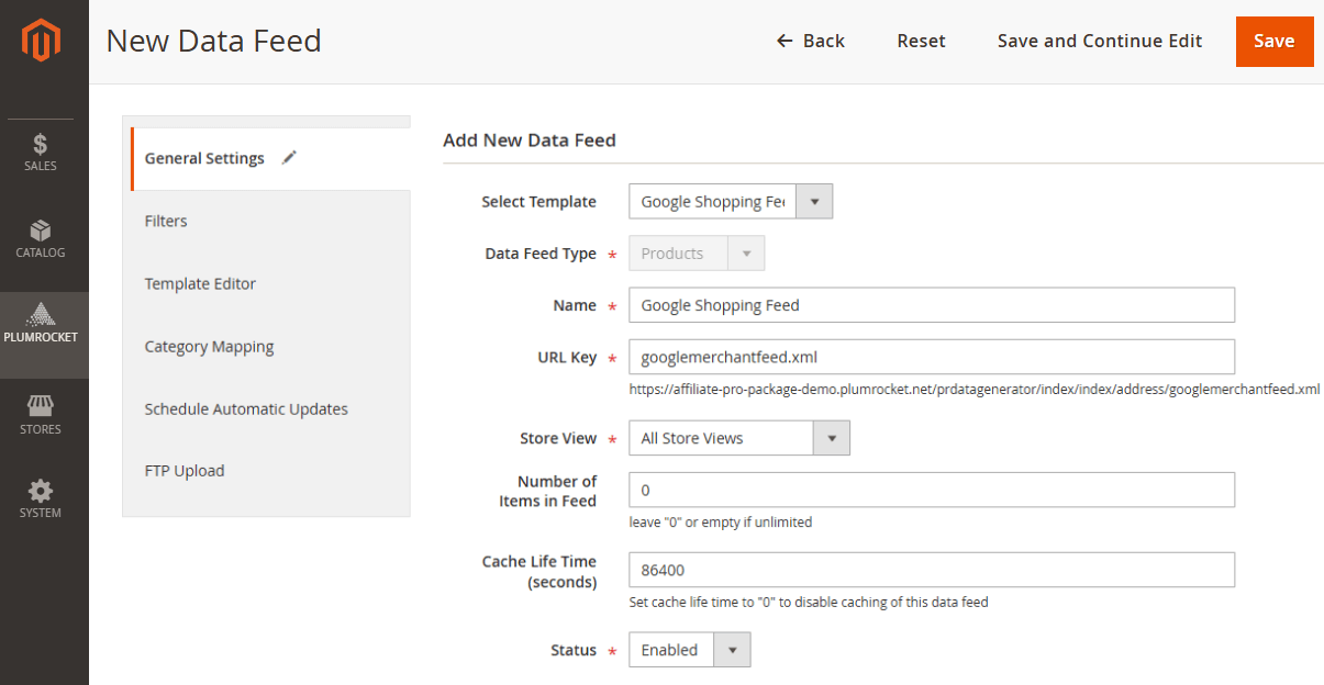 Google Product Feed in Magento 2: General configurations