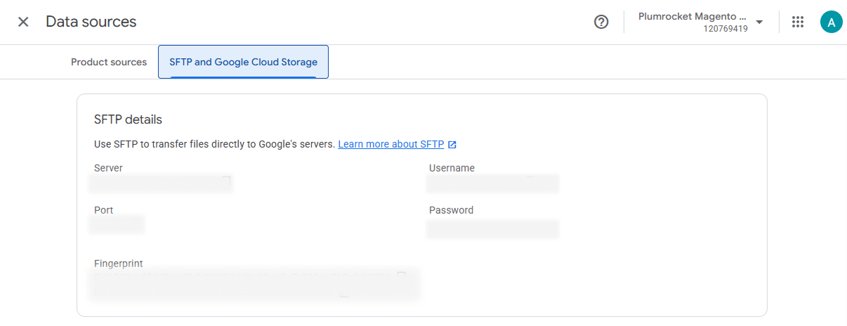 Google Product Feed in Magento 2: set up SFTP in your Google Merchant Center account
