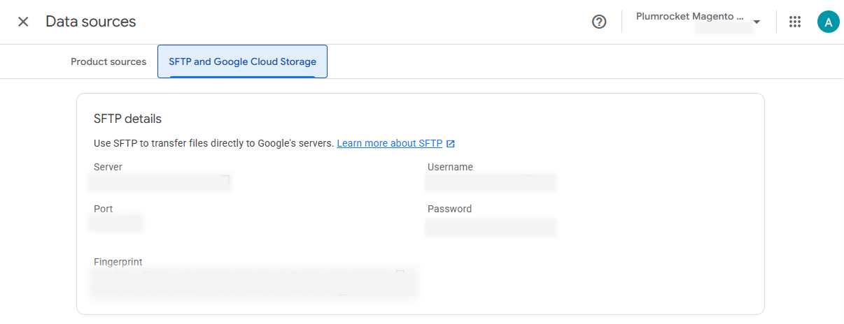 Google Product Feed in Magento 2: set up SFTP in your Google Merchant Center account