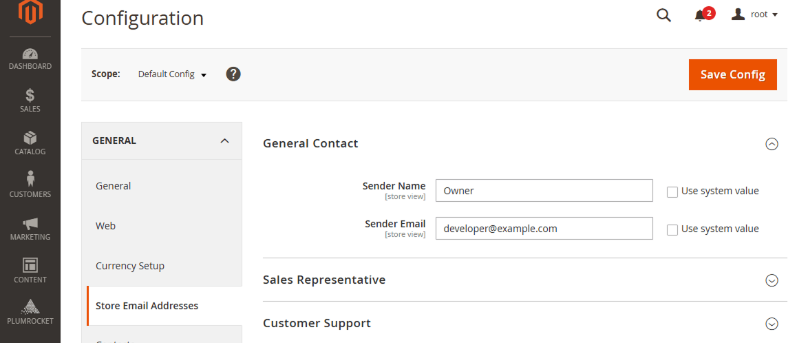 How to Configure Store's Sender Email Addresses