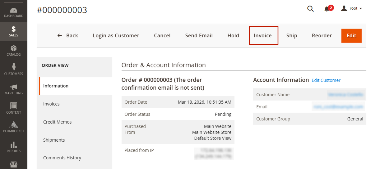 Invoice Creation in Magento 2