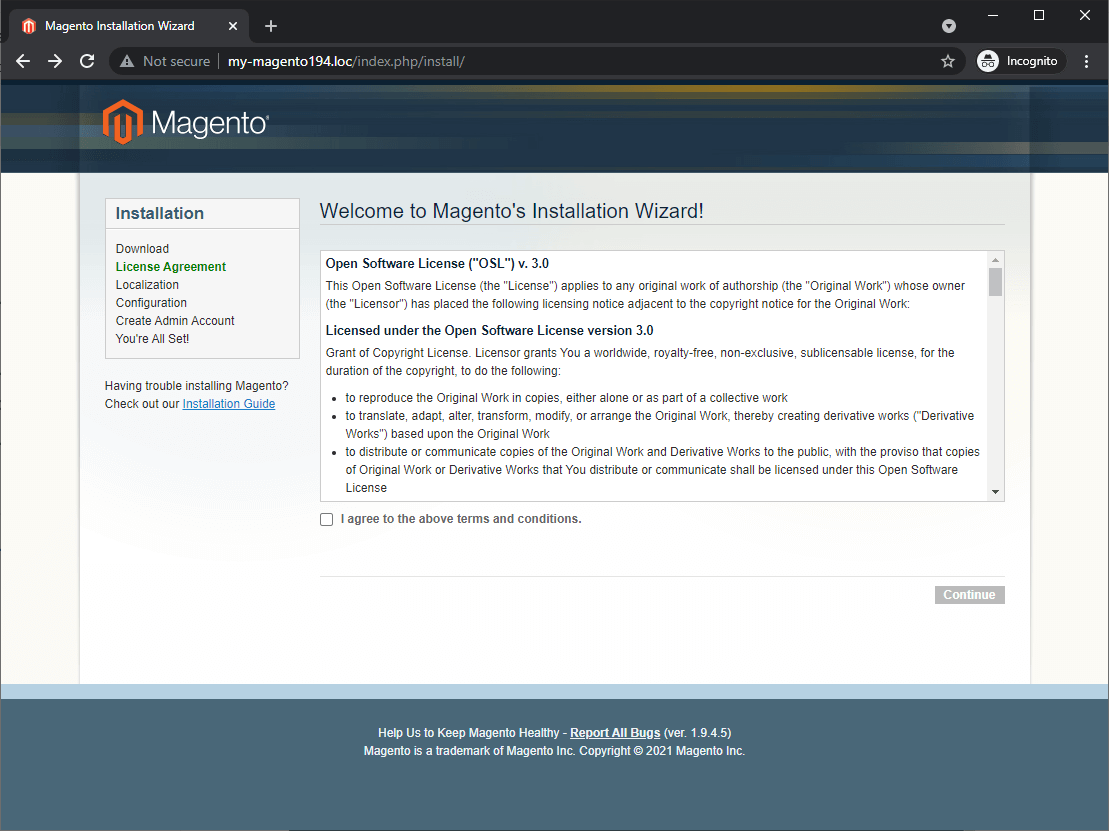 Magento 1 Web Installer