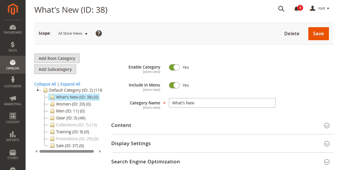 How to Create Categories for Top Navigation in Magento 2: