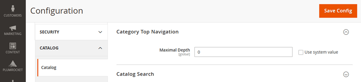 How to Configure Maximal Depth of Top Menu in Magento 2: