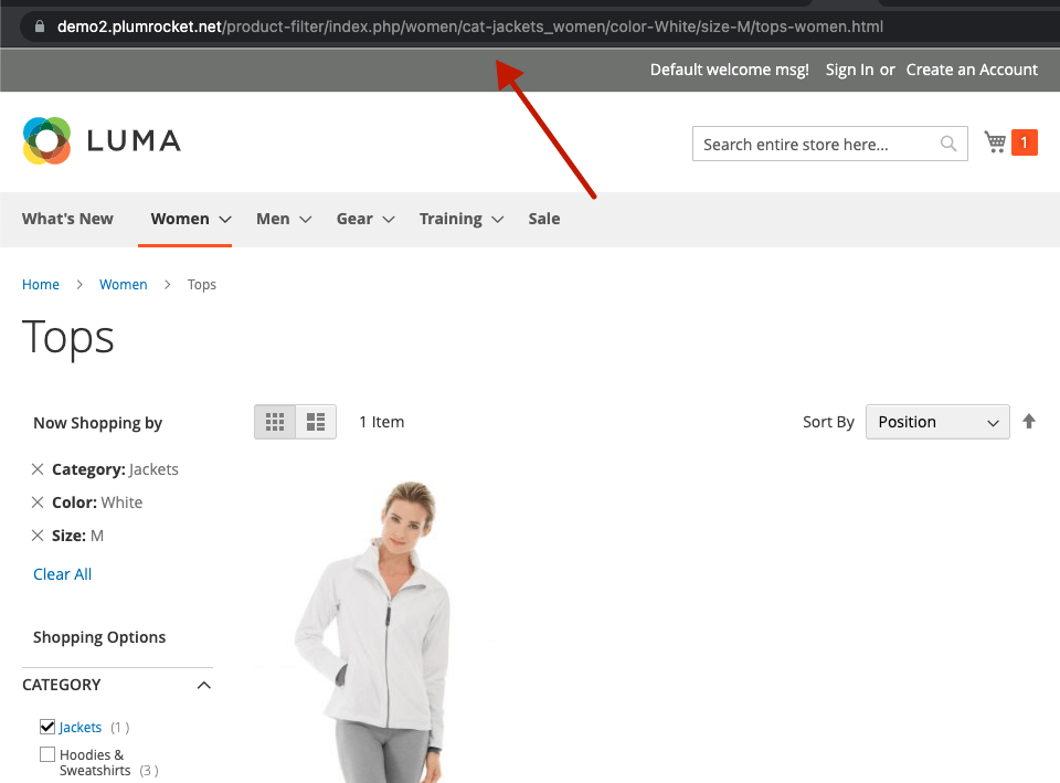 Magento 2 layered navigation and product filter extesnion. Enabled SEO-friendly URLs.