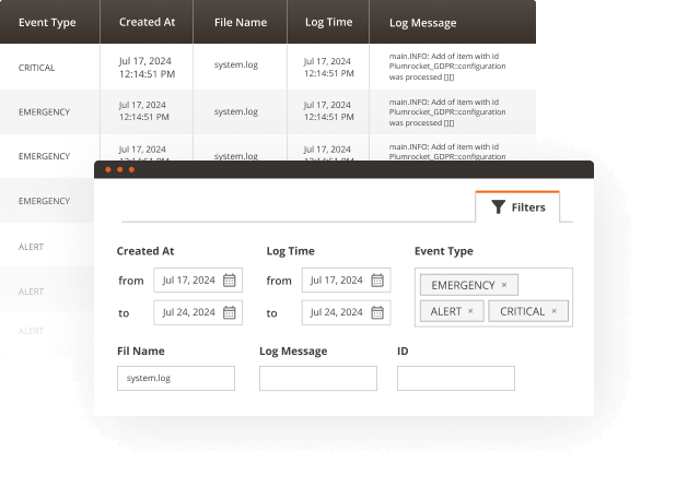 Enjoy Quick Log Access & Easy Filtering