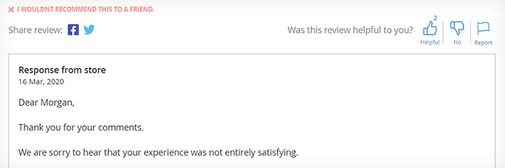 Response from Store Magento 2 Product Reviews and Reminders