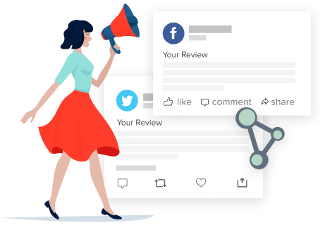 Social Share on Facebook and Twitter