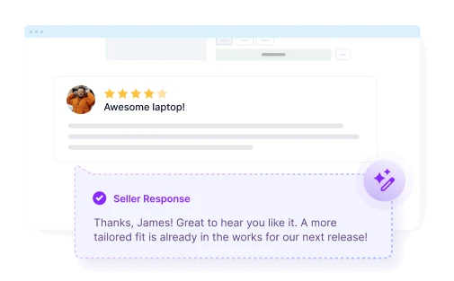 AI-written seller response published under a Magento 2 product review