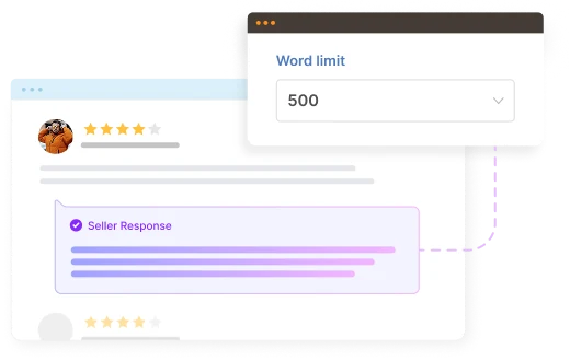Word limit setting that caps AI summary and reply length