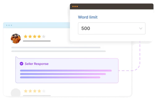 Word limit setting that caps AI summary and reply length