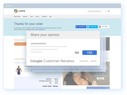 Built-In Google Customer Reviews Extension