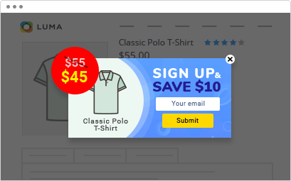 Drive Sales by Showing Instant Discount in Popup